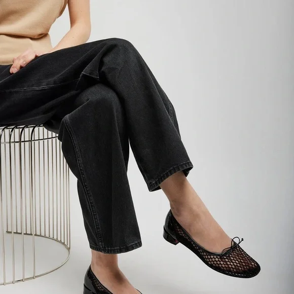 Christian Louboutin sweetie Jane mesh flat black patent sandal flats sz 40 - Picture 2 of 12